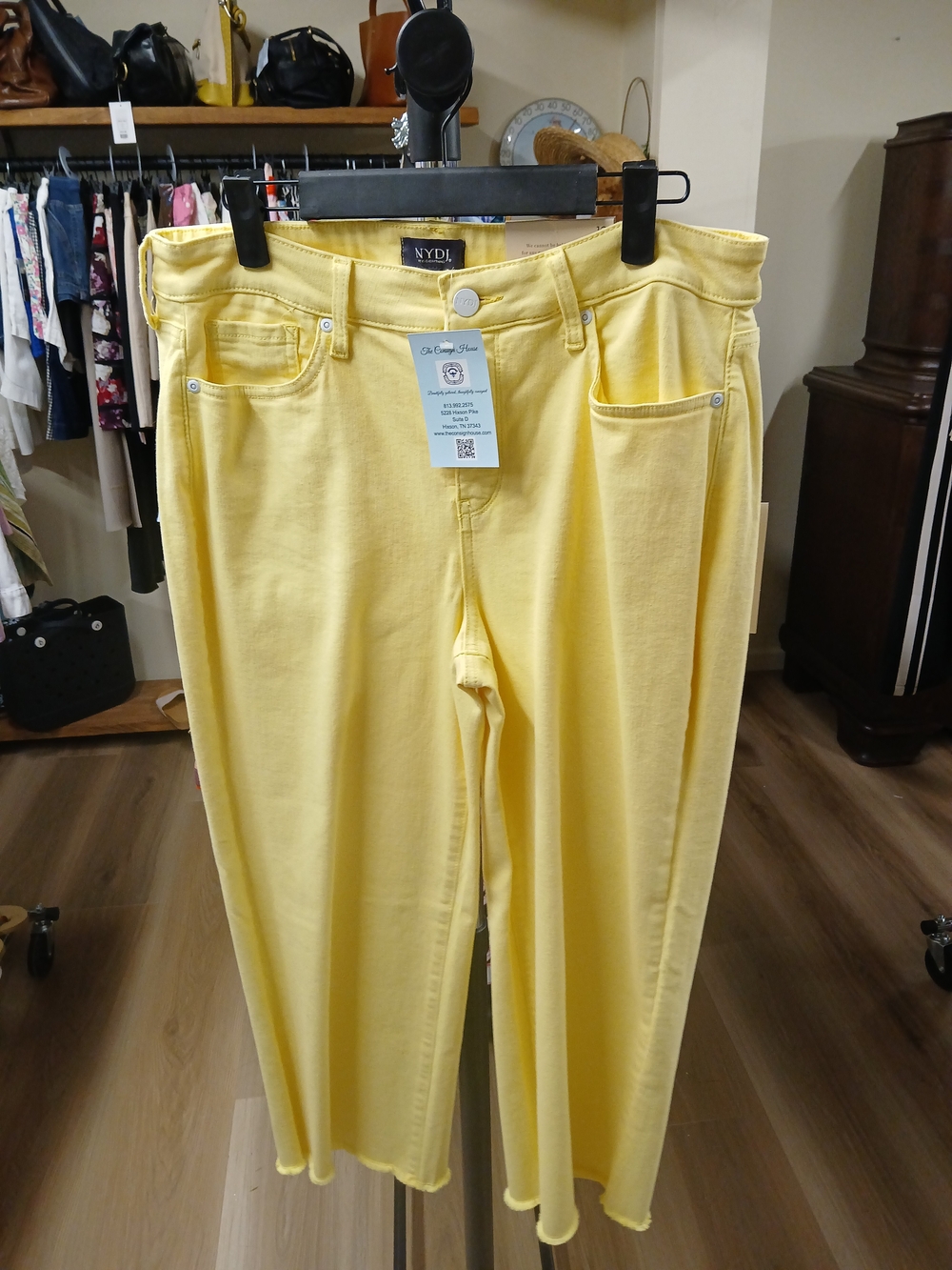 NYDJ Pale Yellow Boyfriend Jeans